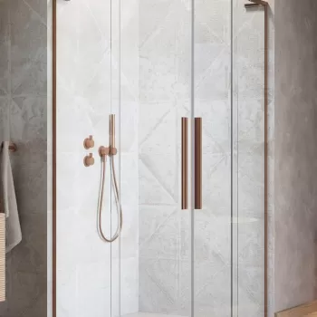 Usa de dus glisanta Radaway Furo SL KDD 80cm deschidere dreapta cupru periat imagine