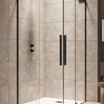 Usa de dus glisanta Radaway Furo SL KDD Black 100cm deschidere dreapta negru mat imagine