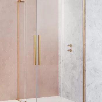 Usa de dus glisanta Radaway Furo SL KDD Gold 110cm deschidere stanga auriu lucios imagine