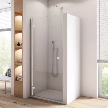 Usa de dus pivotanta Sanswiss Annea 80cm stanga sticla securizata transparenta 6mm profil slefuit lucios imagine