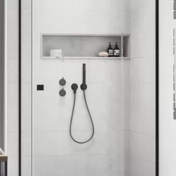 Usa de dus Radaway Essenza KDJ Black 90cm deschidere stanga negru mat imagine