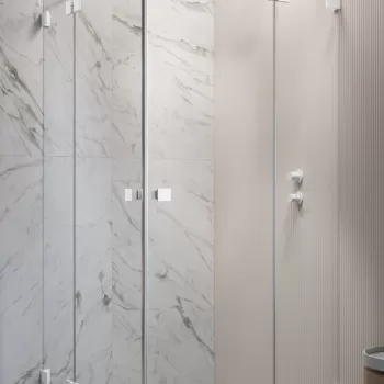 Usa de dus Radaway Essenza Pro KDD 90cm orientare stanga alb mat imagine