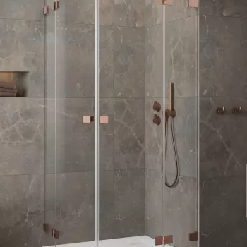 Usa de dus Radaway Essenza Pro PDD 90cm orientare stanga cupru periat imagine