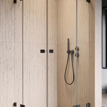 Usa de dus Radaway Essenza Pro PDD Black 90cm orientare stanga negru mat imagine