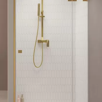 Usa de nisa batanta Radaway Essenza Pro DWJ 120cm deschidere stanga auriu periat imagine