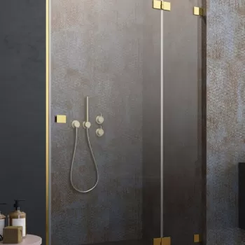 Usa de nisa batanta Radaway Essenza Pro DWJ Gold 90cm deschidere stanga auriu lucios imagine