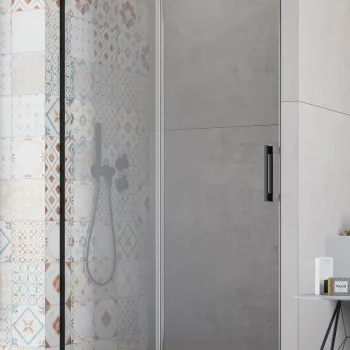 Usa de nisa culisanta Radaway Idea Black DWJ 140 R profil negru sticla 1400x2005 6 mm imagine