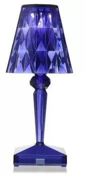 Veioza Kartell Battery design Ferruccio Laviani LED 0.8W h22cm albastru metalizat imagine