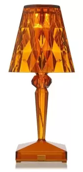 Veioza Kartell Battery design Ferruccio Laviani LED 0.8W h22cm chihlimbar transparent imagine