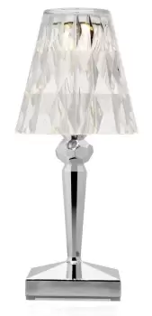 Veioza Kartell Battery design Ferruccio Laviani LED 0.8W h22cm crom metalizat imagine