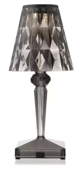 Veioza Kartell Battery design Ferruccio Laviani LED 0.8W h22cm fumuriu transparent imagine