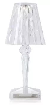 Veioza Kartell Battery design Ferruccio Laviani LED 0.8W h22cm transparent imagine