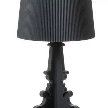 Veioza Kartell Bourgie design Ferruccio Laviani E14 max 3x28W d37cm negru mat imagine