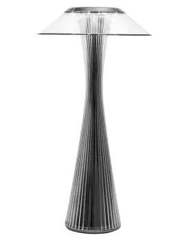 Veioza Kartell Space design Adam Tihany LED 15x30cm titanium metalizat imagine