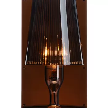 Veioza Kartell Take design Ferruccio Laviani E14 max 28W h30cm fumuriu transparent imagine