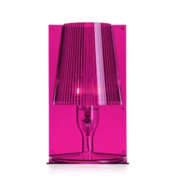 Veioza Kartell Take design Ferruccio Laviani E14 max 5W LED h31cm roz imagine