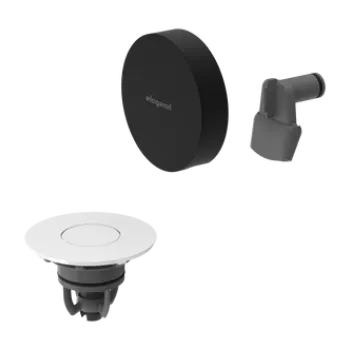 Ventil click-clack si set ornamente pentru sifon cu umplere prin preaplin pentru cada Hansgrohe Exafill  negru mat-alb imagine
