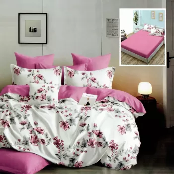 2 x Lenjerie de pat finet 6 piese, HF6P130 imagine