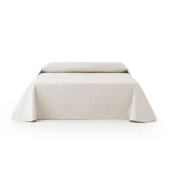 Cuvertura de pat velour, Somnart, 220x240 cm, crem imagine