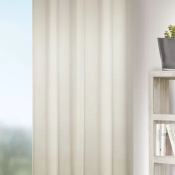 Draperie cu inele, Struktur Alex, L140 x H245, alb imagine