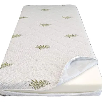 Husa saltea 200x200x20, Aloe Vera, matlasata,  lavabila, detasabila, cu fermoar 4 laturi imagine