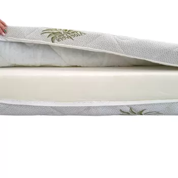 Husa saltea 80x190x14, Aloe Vera, matlasata, lavabila, detasabila, cu fermoar 4 laturi imagine