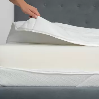 Husa saltea matlasata detasabila Ultrasleep Somnart, 140x200x18 cm, tricot, fermoar alb 4 laturi imagine