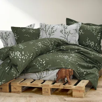 Lenjerie de pat 4 piese, Bumbac Ranforce, cearceaf pat clasic, cearceaf pilota 200x230, 2 fete perna 50x70, 2 fete perna 70x70, RNFN 254 imagine