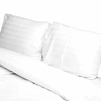 Lenjerie de pat pentru 2 persoane Damasc Somnart, 100% bumbac damasc, 4 piese, Cearceaf pat 200x260, Cearceaf pilota 180x200, Fete de perne 50x70 x 2 imagine