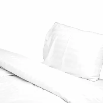 Lenjerie de pat pentru o persoana Damasc Somnart, 100% bumbac damasc, 3 piese, Cearceaf pat 150x260, Cearceaf pilota 150x200, Fata de perna 50x70 imagine