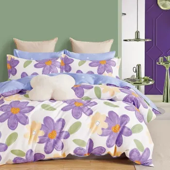 Lenjerie de pat Percale 2PXXL, 4 piese, cearceaf pat clasic 240cm x 260cm, cearceaf pilota 200cm x 230cm, 2 fete perna 50 x 70, PRC123 imagine