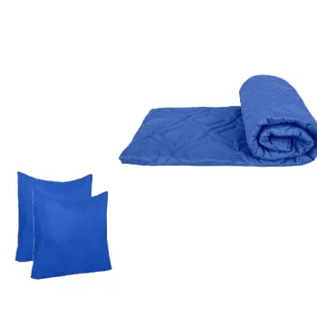 Pachet 1 Pilota matlasata Somnart Belina Ultramarin, 180x200 cm + 2 Perne Somnart Belina Ultramarin, 70x70 cm imagine