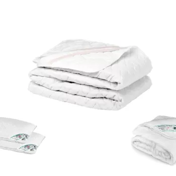 Pachet 1 Protectie pentru saltea HypoallergenicMed, 140x200 + Pilota de vara HypoallergenicMed, 150x200 + 2 Perna HypoallergenicMed, 50x70 imagine