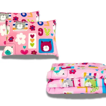 Pachet Promo: 1 Pilota bumbac Pisici 200x220+ 2 Perna bumbac Pisici 50x70 imagine