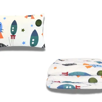 Pachet Promo: 1 Pilota bumbac Rachete 150x200+ 1 Perna bumbac Rachete 50x70 imagine