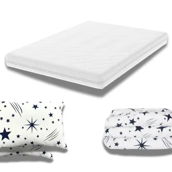 Pachet Promo: Saltea Optimax Ortopedic 180x200x18 + Pilota bumbac Stelute 200x220 + 2 Perne bumbac Stelute 50x70 imagine