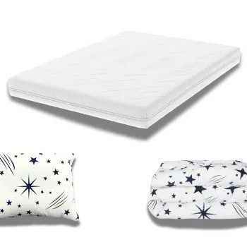 Pachet Promo: Saltea Optimax Ortopedic 90x200x18 + Pilota bumbac Stelute 150x200 + 1 Perna bumbac Stelute 50x70 imagine