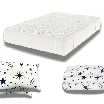 Pachet Promo: Saltea Silver Evolution Pocket Spring 180x200x30 + Pilota bumbac Stelute 200x220 + 2 Perne bumbac Stelute 50x70 imagine
