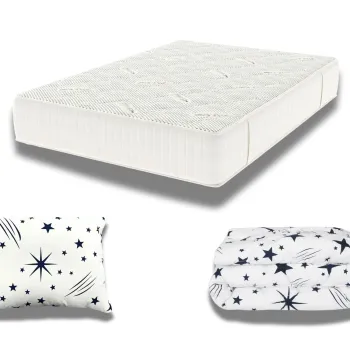 Pachet Promo: Saltea Silver Evolution Pocket Spring 90x200x30 + Pilota bumbac Stelute 150x200 + 1 Perna bumbac Stelute 50x70 imagine