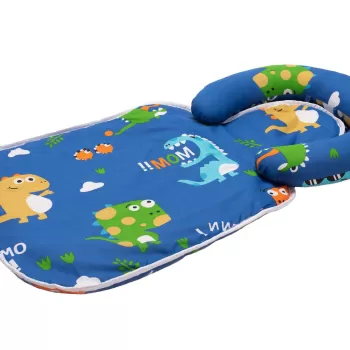 Paturica impermeabila cu tetiera detasabila model dinozauri imagine