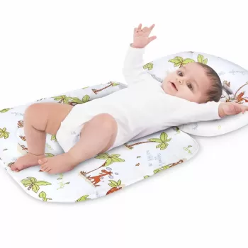 Paturica impermeabila cu tetiera detasabila model Jungle imagine