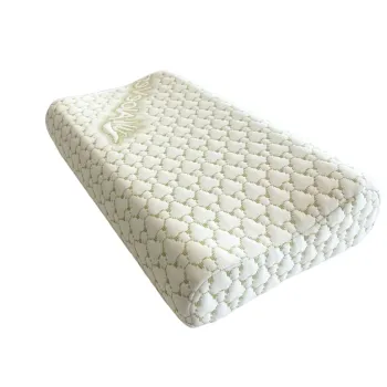 Perna ergonomica Aloe Vera Memory, sustinere exacta pentru gat si cap, husa detasabila, 30x50x10/8 cm imagine