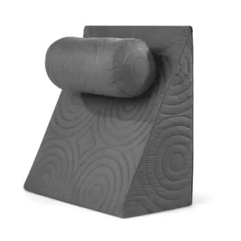 Perna Relax TV 60x68x30cm, ortopedica pentru citit, antireflux, cu husa detasabila, confortabila si rezistenta la spalari multiple la 40 grade, Gri imagine