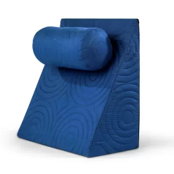 Perna Relax TV 60x68x30cm, ortopedica pentru citit, antireflux, cu husa detasabila, confortabila si rezistenta, lavabila la 40 grade, Albastru imagine