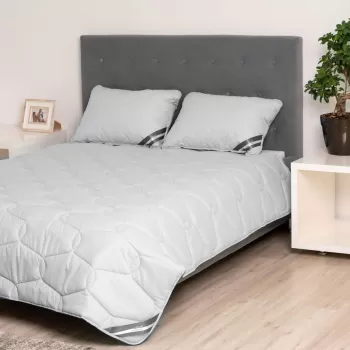 Pilota bumbac Somnart Bella 180x200cm, umplutura 200 g/mp, de vara, gri imagine