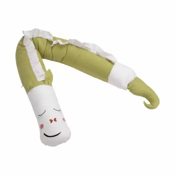 Protectie laterala pentru patut, Dragon, Verde, 25x180 cm imagine