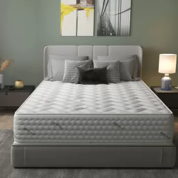 Saltea cu arcuri Pocket Somnomed Comfort Fit HoReCa 90x200, inaltime 30 cm, spuma cu memorie, husa tratament antifungic, fermitate mediu-tare imagine