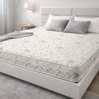 Saltea cu arcuri Somnia Aloe Vera 180x200, inaltime 20 cm, ortopedica, husa matlasata, doua fete, duritate medie imagine