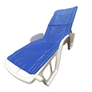 Saltea cu interior vatelina Somnart 60x190, inaltime 1 cm, pentru sezlong, doua segmente, husa impermeabila, culoare bleumarin imagine