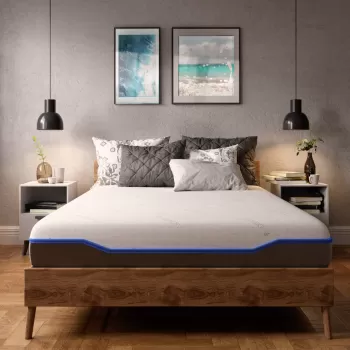 Saltea cu memorie si arcuri individuale Domine Tencel Ultra Pocket Multilayer 160x200, inaltime 24 cm, husa detasabila, fermitate medie imagine